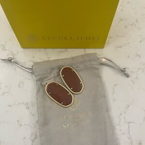 Kendra Scott Elle Earrings in Gold and Burnt Orange. Gift ready!